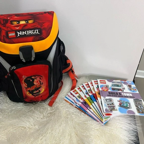 New Rare Find Lago Ninjago backpack and (11) Lego Books Set - Picture 4 of 14